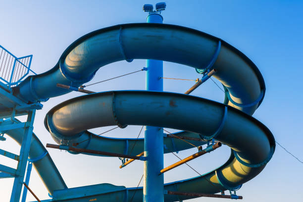 istock waterslide of a swimming bath 1133084036