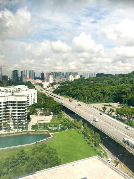 istock Distant Cityscape Of Downtown Singapore 1133091751