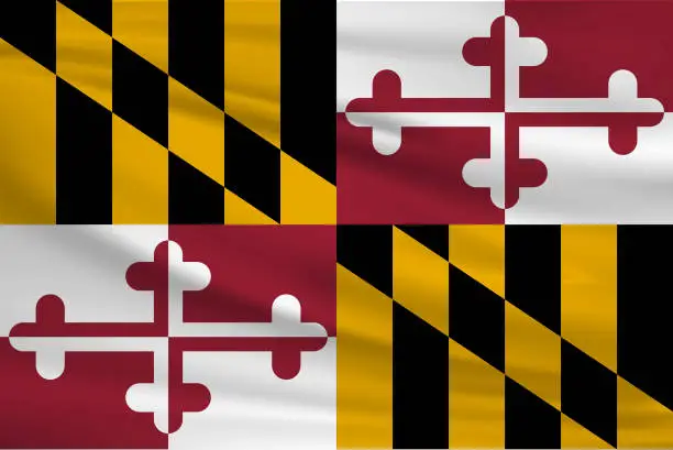 Vector illustration of Maryland State Flag