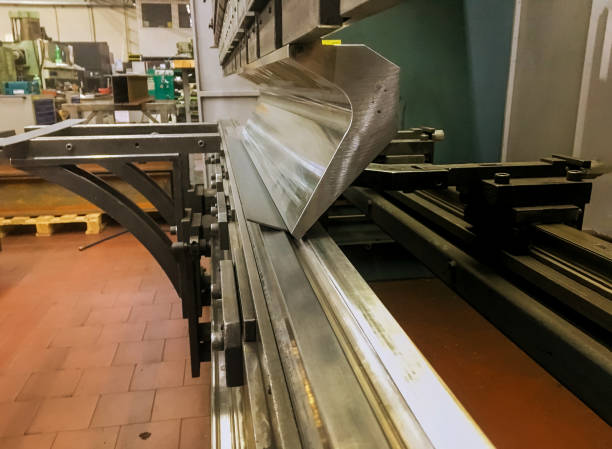 istock Sheet metal bending in factory 1133107089