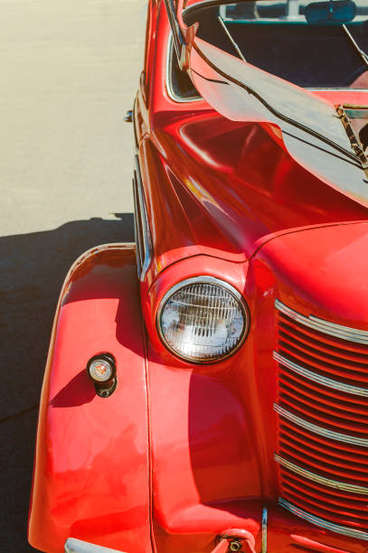 istock Red retro car, Close-up, selective focus. 1133107995