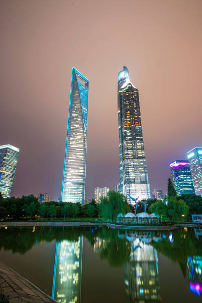 istock High-rise buildings and gardens in the evening 1133114436