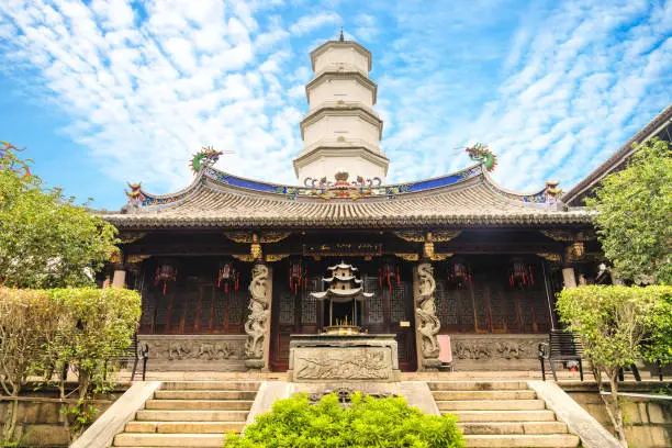 Dingguang (white) Pagoda in Fuzhou of Fujian