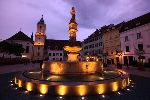 the old town of the city  Bratislava in Slovakia in east europe.