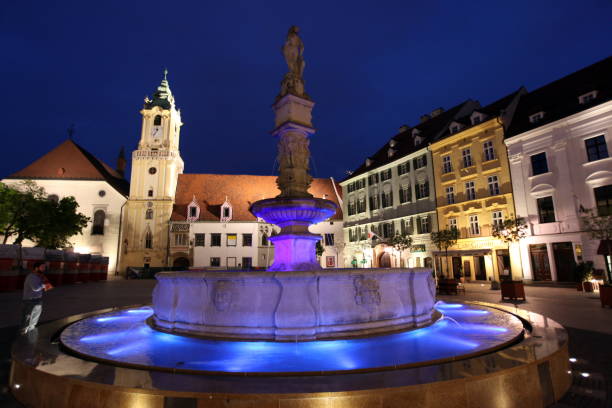 the old town of the city  Bratislava in Slovakia in east europe.