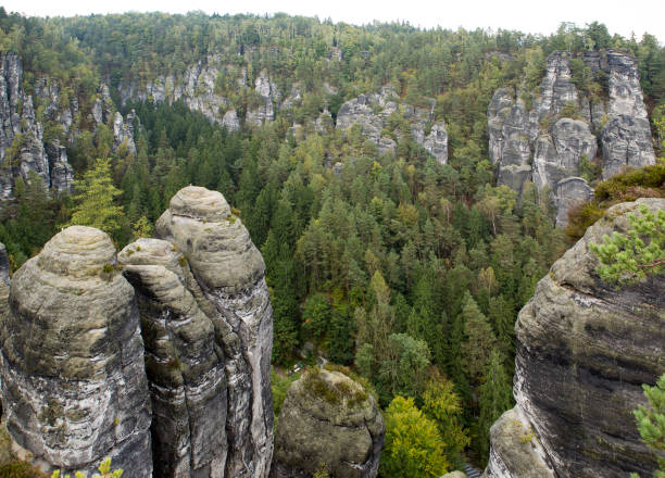 istock Bastei rock formation in Saxon Switzerland National Park, Germany 1133119042