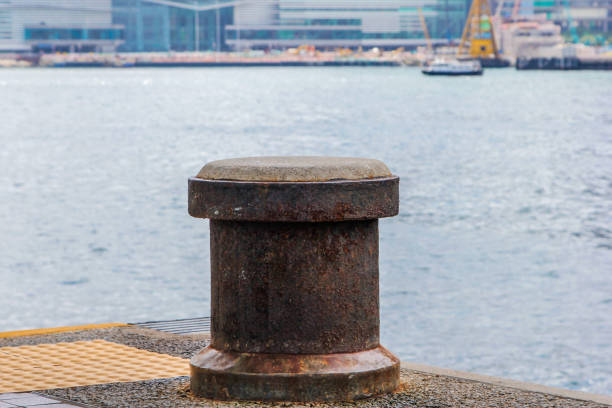istock The iron on the pile, the ship suppository. 1133119770