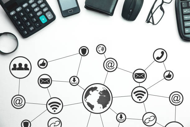istock International network and social media. Technology and business concept 1133120404