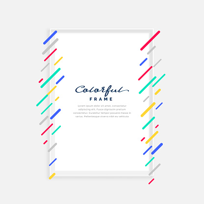 Elegant Colorful Lines Frame Background Stock Illustration - Download ...