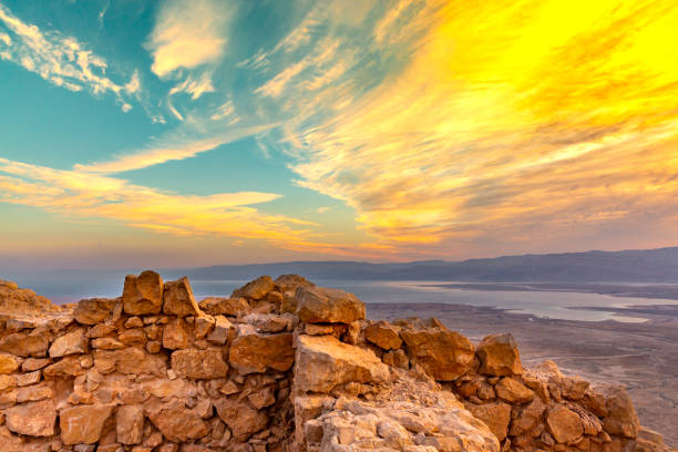 istock Beautiful sunrise over Masada fortress, Israel 1133128033