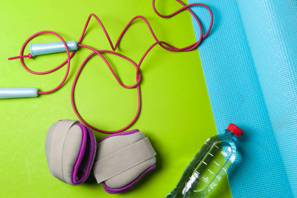 istock womens gymnastics set with jumping rope 1133131777