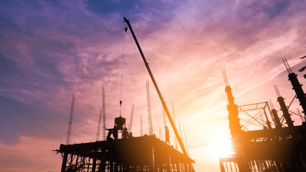 istock pouring concrete on high ground over blurred background sunset pastel_ 1133135711