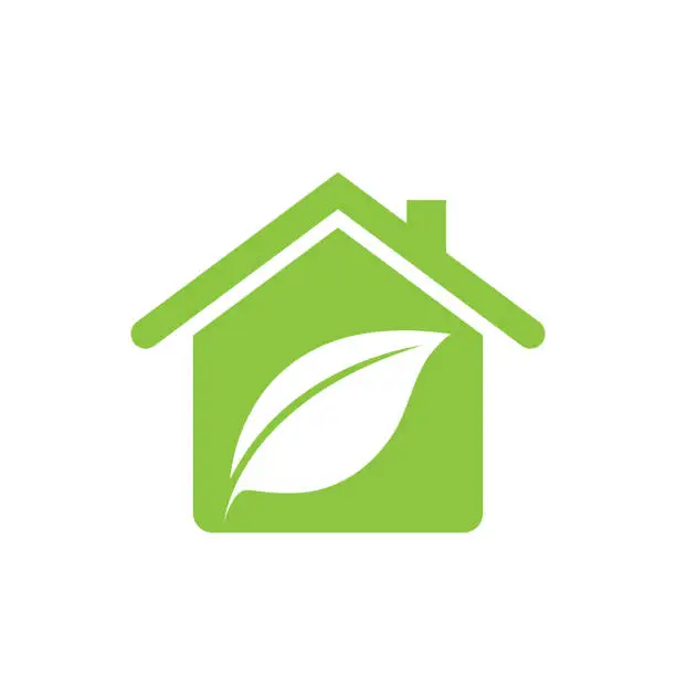 Vector illustration of eco house icon