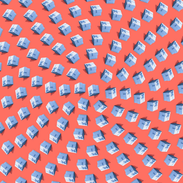 istock Perfect gifts in spiral tilted endless texture 1133144139