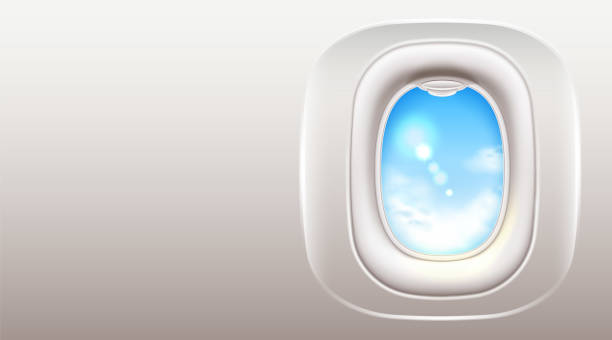 istock Vector airplane window porthole travel and tourism 1133150939