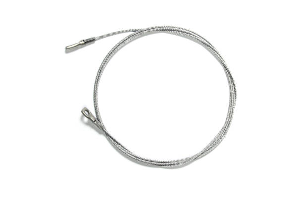 istock Metal cable parking brake isolated on white background 1133159594