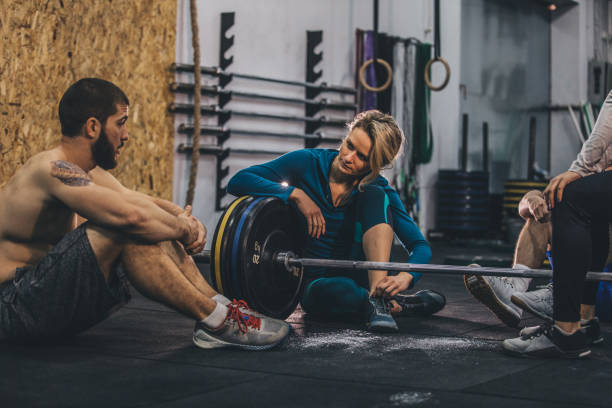 istock Athletes at the gym 1133161973