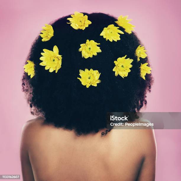 As Natural As It Gets Stock Photo - Download Image Now - Rear View, Afro Hairstyle, Melanin