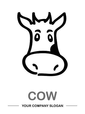 Cow Funny Logo Icon Vector Illustration Stock Illustration - Download Image  Now - Cow, Humor, Icon - iStock