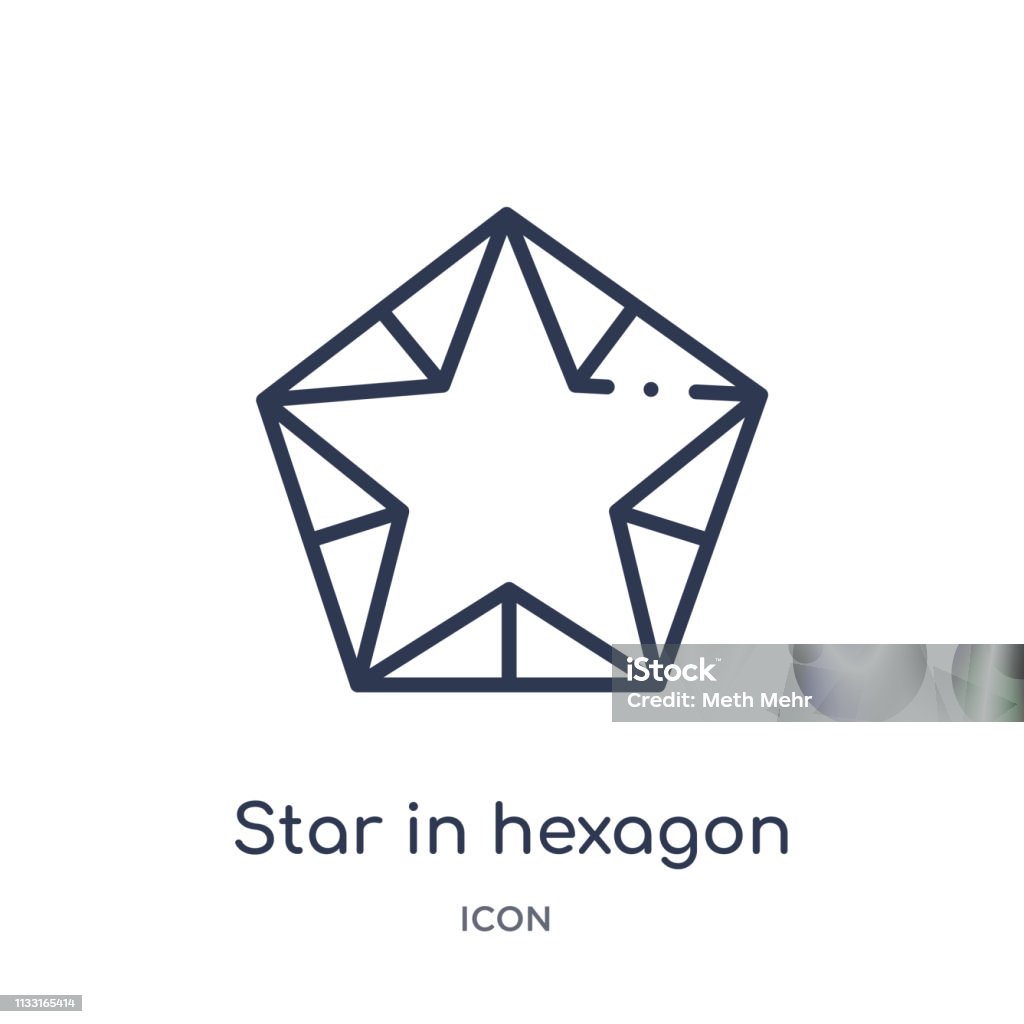 Ngôi Sao Tuyến Tính Trong Hình Lục Giác Của Biểu Tượng Tam Giác ...