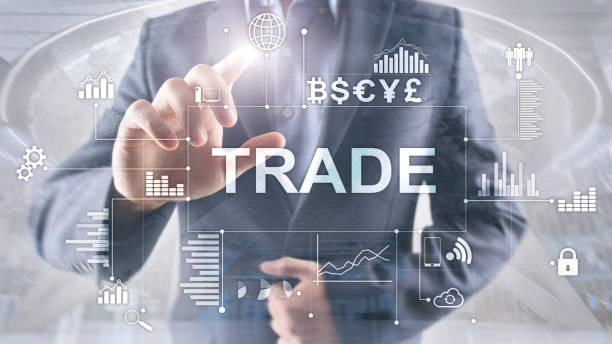 istock Stock trading candlestick chart and diagrams on blurred office center background. 1133166732