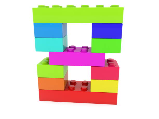 istock Number eight concept build from colorful toy bricks 1133166741