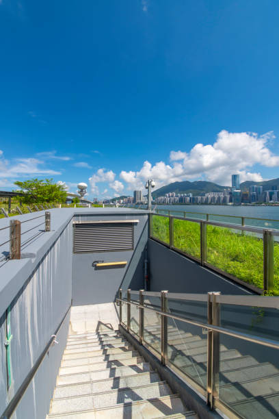 istock Walkways and stairs in a modern park 1133166809