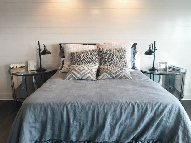 istock Bedroom with Shiplap 1133168114