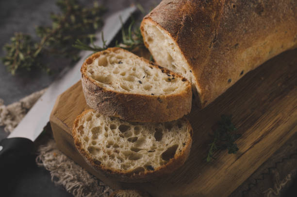 istock Homemade baguette with herbs 1133169221