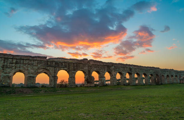 istock Rome (Italy) - The Parco degli Acquedotti at sunset. 1133169601