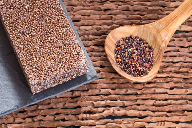 istock Black seeds of quinoa. Cereal bar - Chenopodium quinoa 1133173653