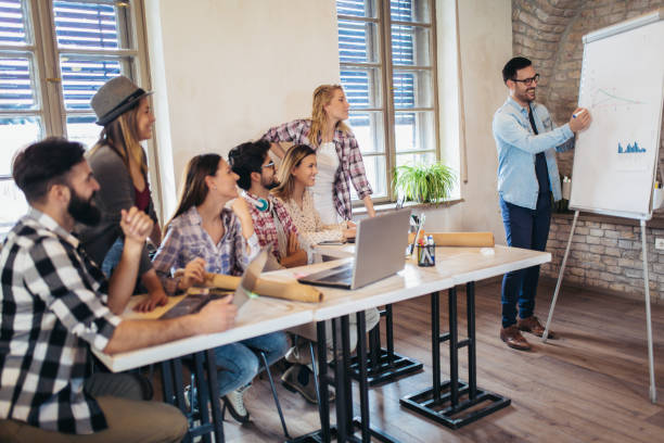 istock Business colleagues in conference meeting room during presentation 1133175165