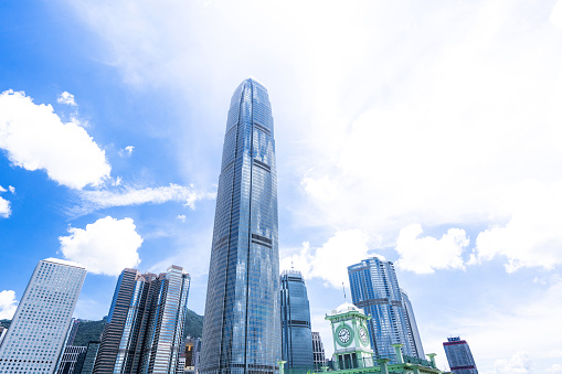 Central District - Hong Kong, Hong Kong, Hong Kong Island, Architecture, Blue