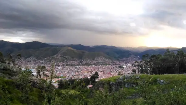 View of Cuzco city, Peru, 02/07/2019