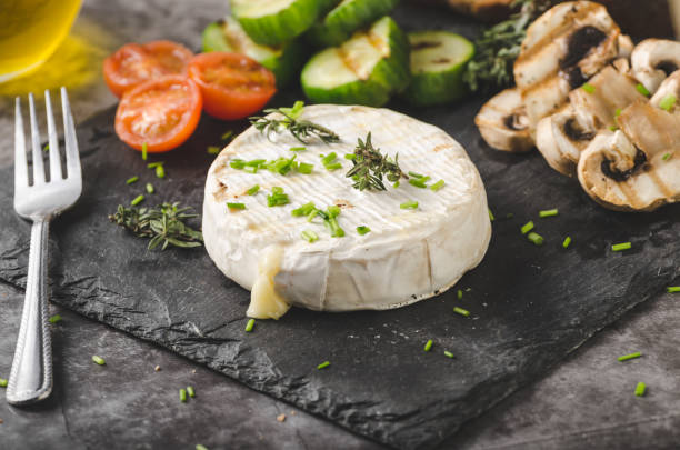 istock Camembert cheese grilled, fresh roasted vegetable 1133182492