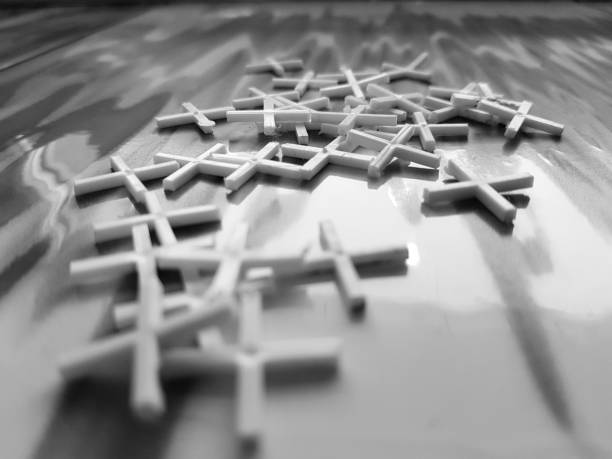 istock Crosses for laying tiles on the tile floor 1133182682