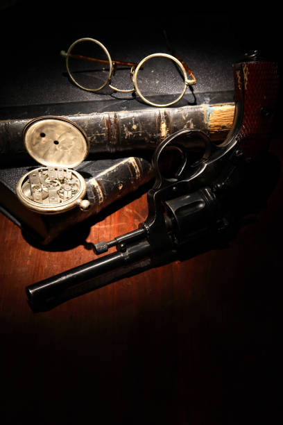 istock Vintage Still Life With Revolver 1133183561