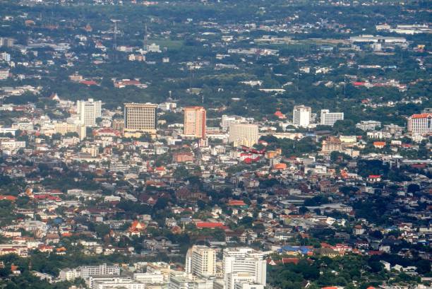 istock Landscape - cityscape - skysraper high up - The view from the high mountain. 1133184862