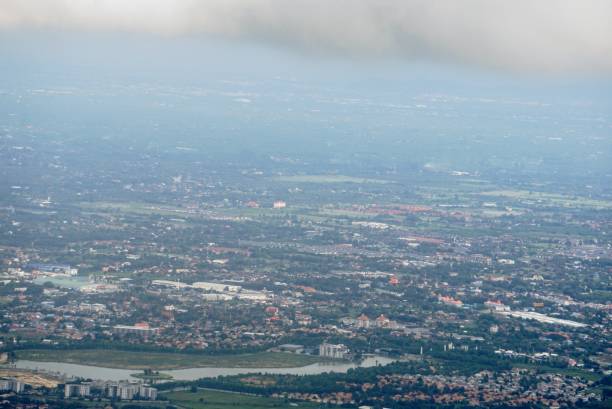 istock Landscape - cityscape - skysraper high up - The view from the high mountain. 1133184892