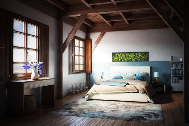 istock Cozy Turquoise Colored Bedroom 1133190167