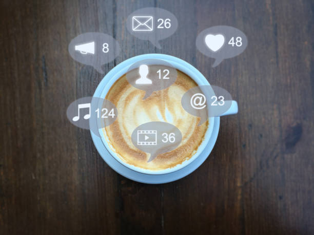 istock Social media marketing network communication coffee 1133192065
