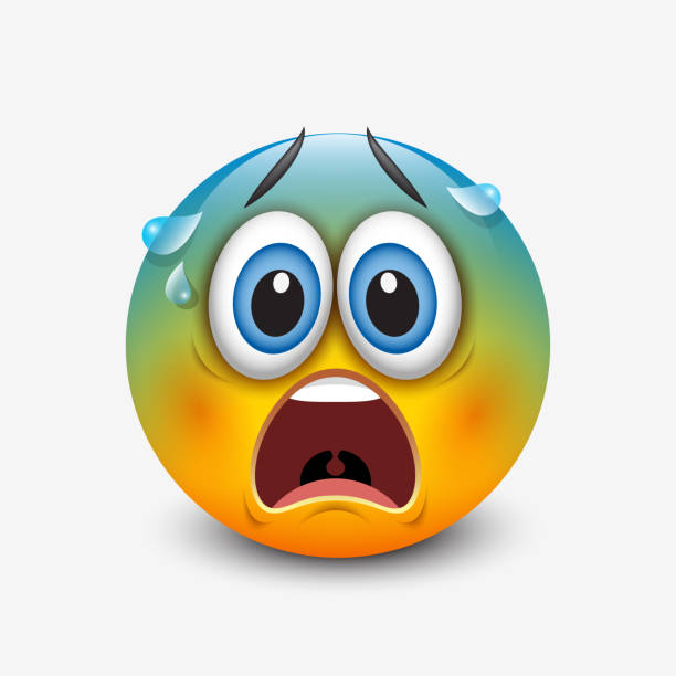 Scared Emoticon Emoji Smiley Vector Illustration Stock Illustration -  Download Image Now - iStock