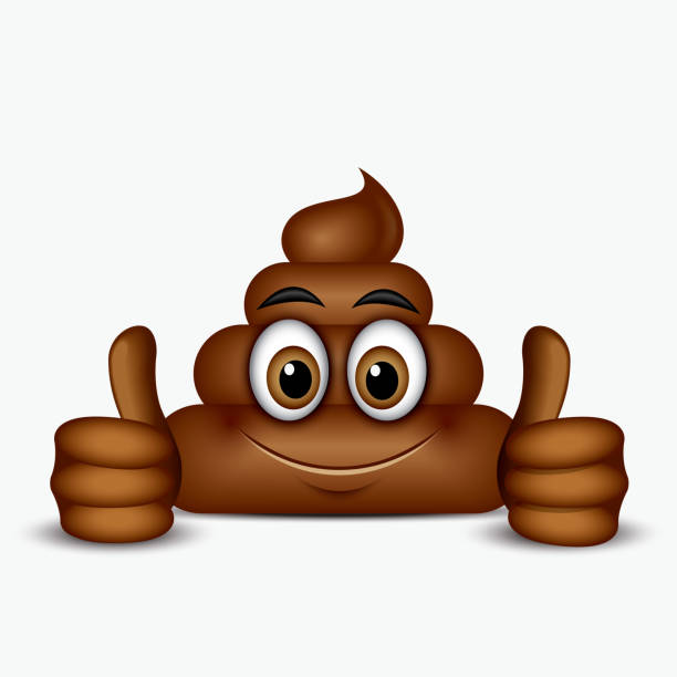 illustrazioni stock, clip art, cartoni animati e icone di tendenza di emoticon poo che tiene i pollici in su, emoji - faccia da cacca - illustrazione vettoriale - feci