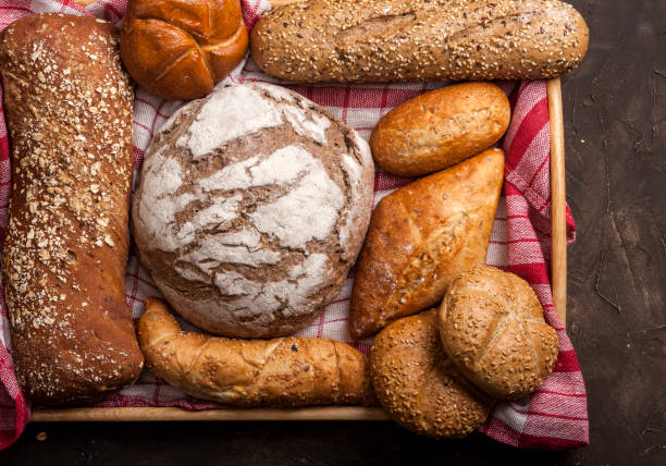 istock Assortment of baked goods on dark background 1133202540