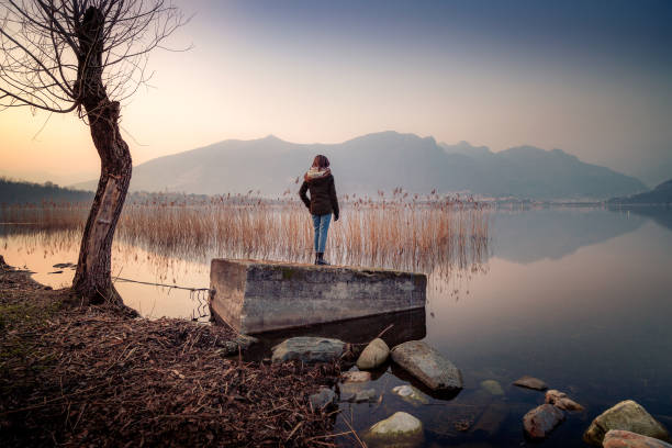 istock Young girl watching the panorama 1133202766