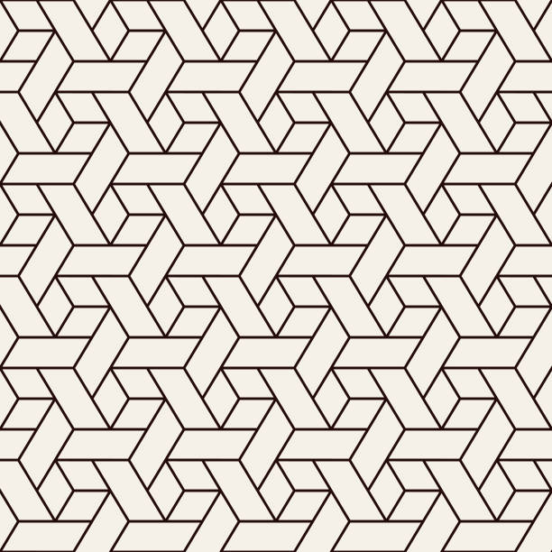 bezszwowy geometryczny wzór - two dimensional shape pattern black rhombus stock illustrations