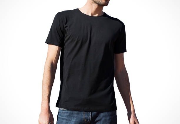 istock Black t-shirt mockup 1133204228