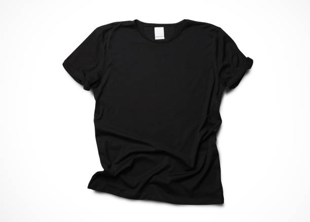 istock Black t-shirt mockup 1133204235