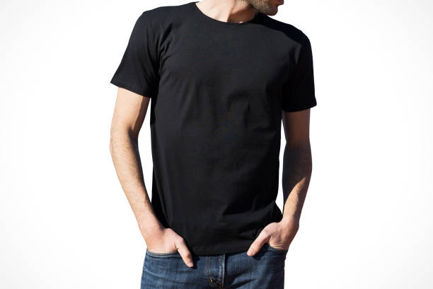 istock Black t-shirt mockup 1133204244