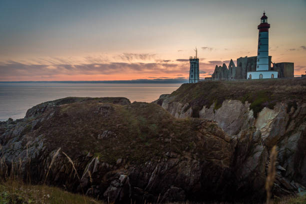istock Saint Mathieu lighthouse in Brittany at sunset in France 1133207438